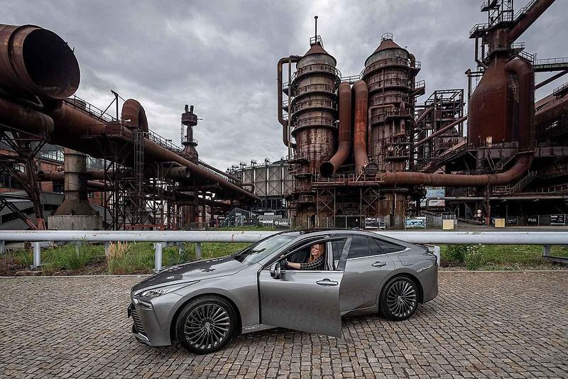 Prezentace vozidla Toyota Mirai, prvního auta na vodíkový pohon v ČR, které bude poprvé k vidění na Moravě, 19. srpna 2021 v Ostravě.