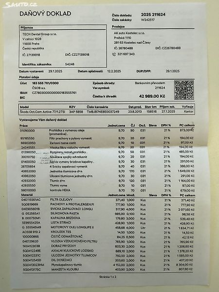 Škoda Octavia 1.2 TSI 77kW CZ 1.majitel - fotka 22 z 37