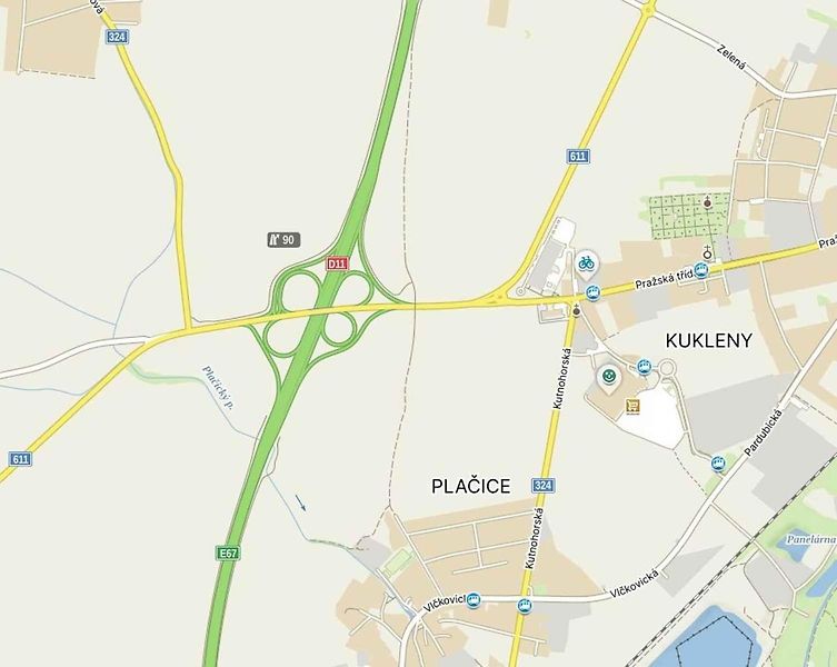 Z křižovatky Kukleny na dálnici D11 u Hradce Králové, kterou dosud tvořily tři kvadranty, dostavbou vznikl pomyslný čtyřlístek.