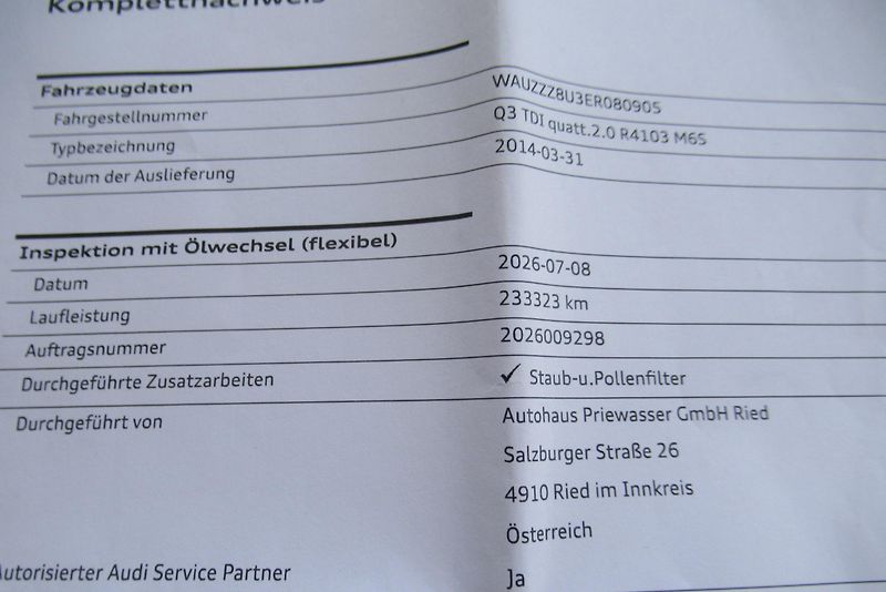 Audi Q3 2.0 TDi QUATTRO AUT. KLIMA  - fotka 23 z 23