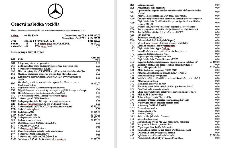 Mercedes-Benz Třídy S S 450d 4MATIC L - fotka 16 z 17