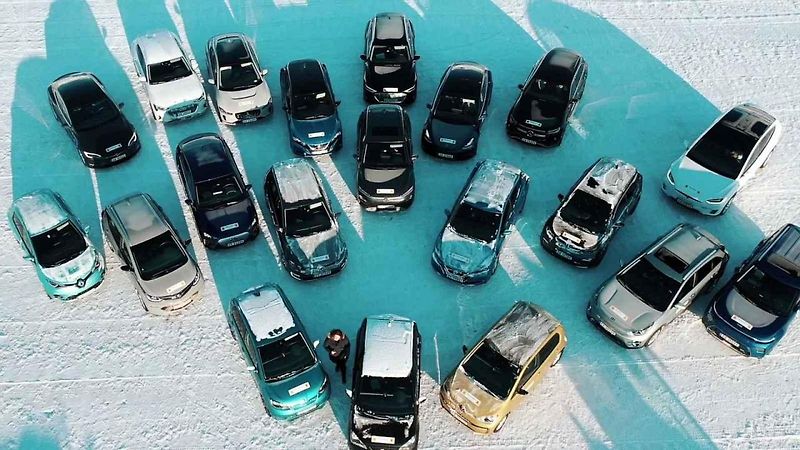 Zimní test elektromobilů Norské automobilové federace