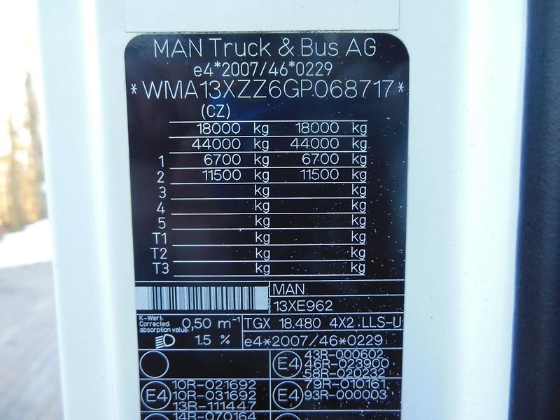 MAN TGX 18.480 LLS-U, LOWDECK - fotka 21 z 21