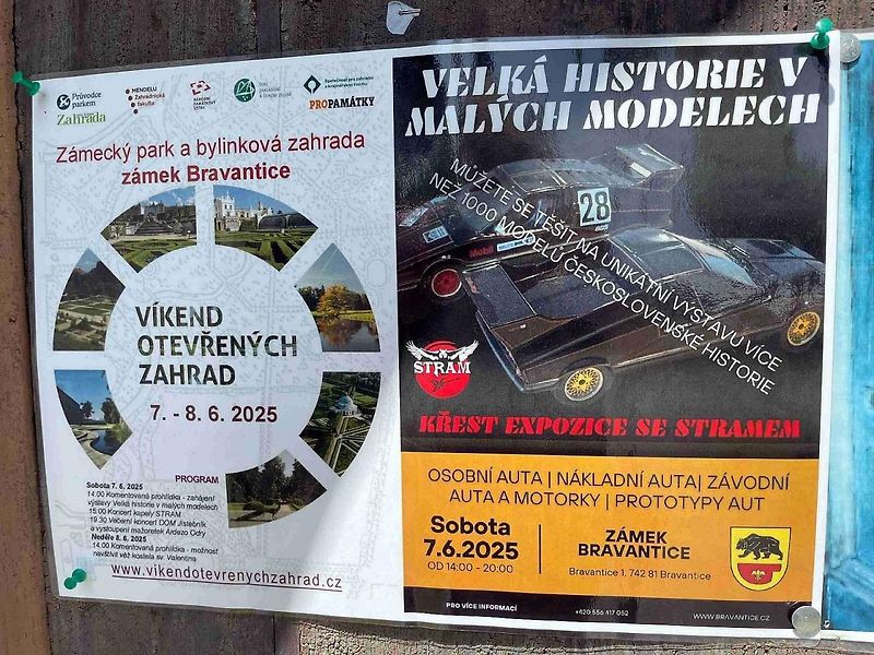 Zámek v Bravanticích na Novojičínsku zahájí v sobotu 7. června návštěvnickou sezonu s expozicí autíček, která je vystavována vůbec poprvé, 6. 6. 2025.