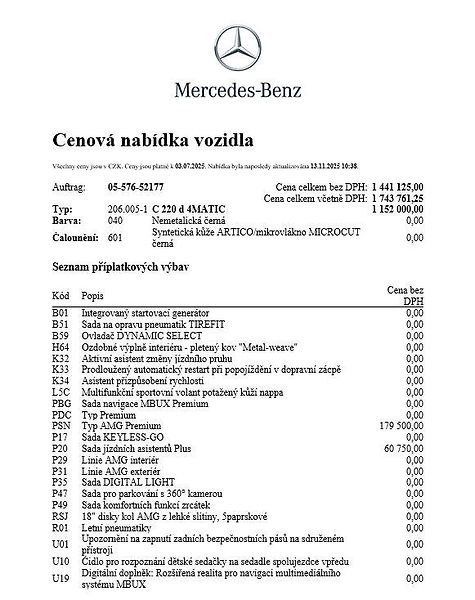 Mercedes-Benz Třídy C (2025) C 220 d 4MATIC - fotka 22 z 24