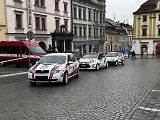 Start 58. ročníku Rallye Šumava na náměstí v Klatovech