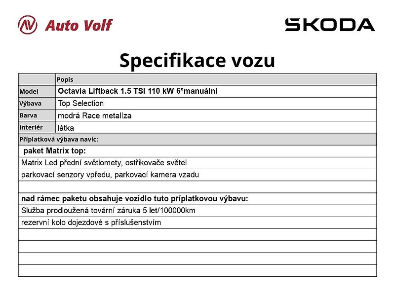 Škoda Octavia (2025) Top Selection 1.5 TSI 110 kW 6 - fotka 6 z 36