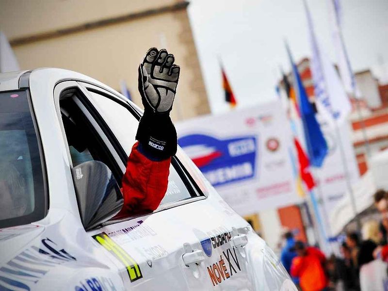 Posádka Semerád / Ceplecha na trati shakedownu Rally Bohemia 2012