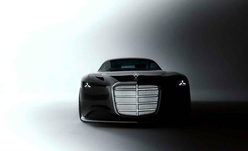 Mercedes-Benz Vision Iconic kombinuje retro-futuristický design. Auto se dobíjí přes solární lak.