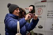 Světla, koledy a obří stroje. Rozsvícení vánočního kombajnu zahájilo advent v Jičíně