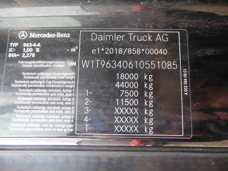 Mercedes-Benz Actros 1848 LOWDECK, GIGA SPACE, STAN - fotka 23 z 24