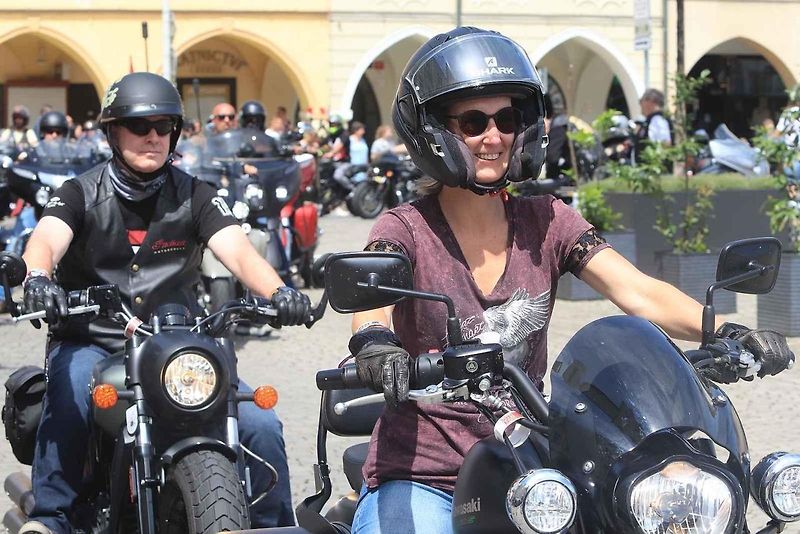 Setkání nadšenců a majitelů motocyklů Indian z celého světa v Českých Budějovicích.