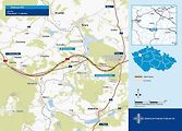 Mapa ukazuje, kudy dálnice D6 na jihu Podbořanska povede