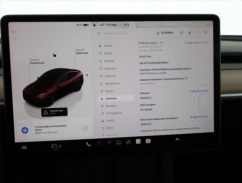 Tesla Model Y (2023) Long Range AWD 79kWh, SoH 94% - fotka 8 z 20