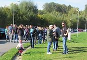 Za charitativním srazem amerik v jihočeském Táboře stojí vojenský policista Jaroslav Grepl (37), pomáhá už 7. rokem.