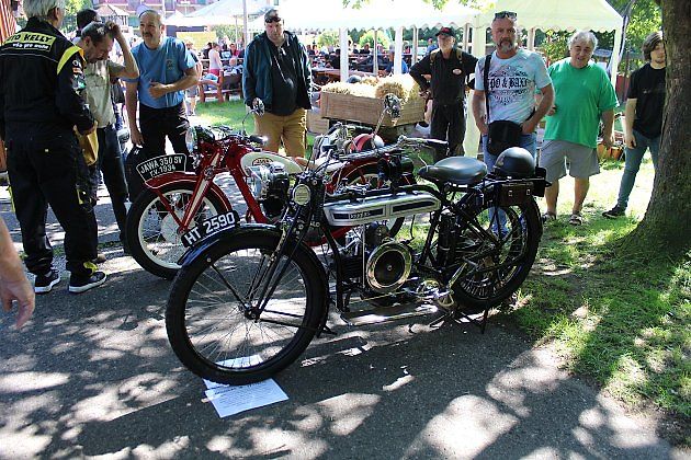 Unikátní motocykl Douglas z roku 1917., zdroj: Deník/Edvard Beneš