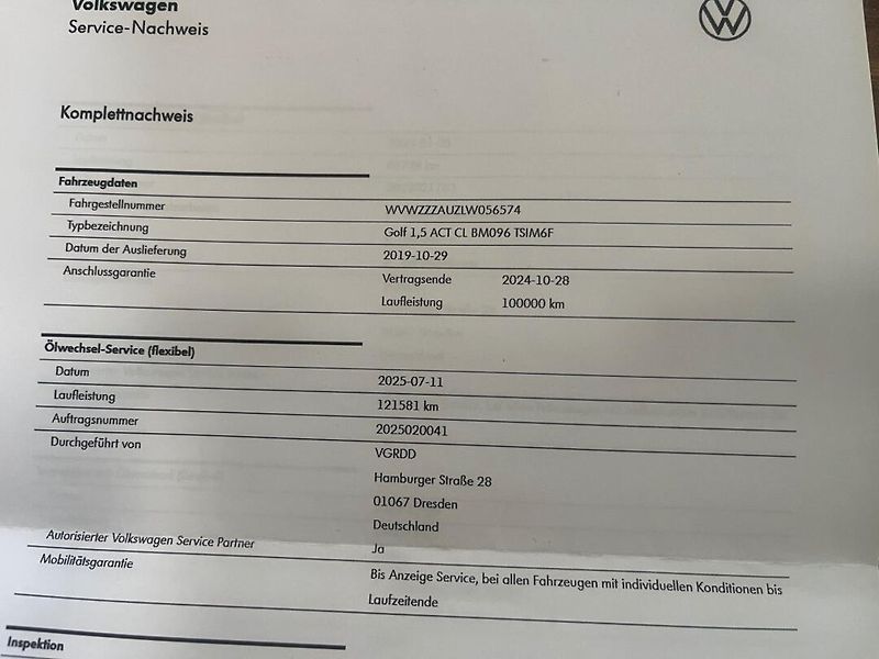 Volkswagen Golf (2019) 1.5 TSI BLUEMOTION,TOP,NAVI - fotka 24 z 28