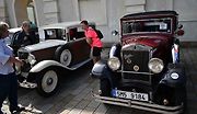 Nablýskané historické vozidla a motorky obsadily v neděli 19. května centrum Prostějova. 19.5. 2024