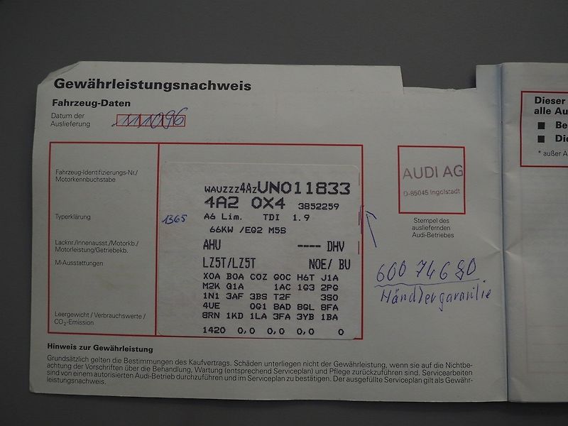 Audi A6 (1996) 1.9 TDi - fotka 28 z 34
