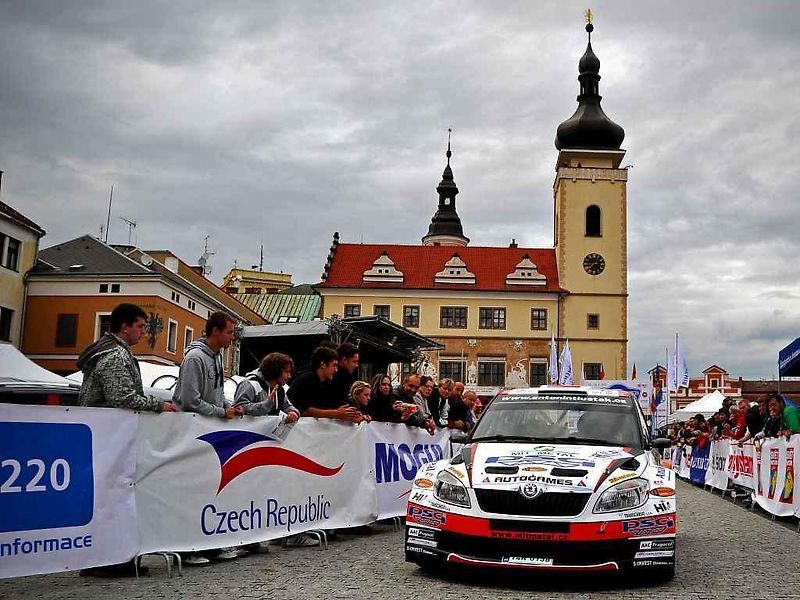 Posádka Semerád / Ceplecha na trati shakedownu Rally Bohemia 2012