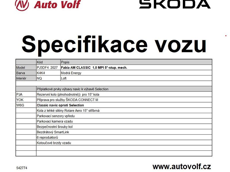 Škoda Fabia Classic 1,0MPI 59kW - fotka 2 z 13