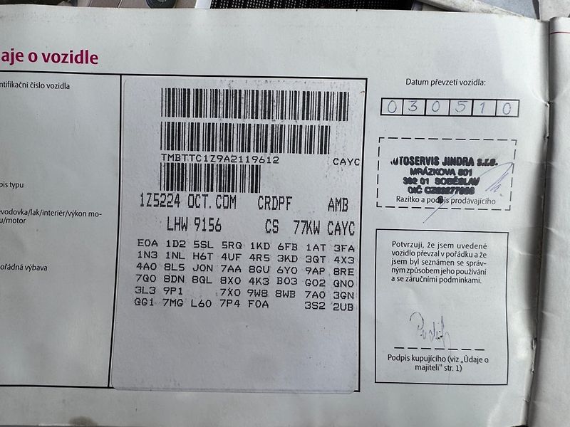 Škoda Octavia (2010) 1.6 TDi, odpočet DPH - fotka 28 z 32