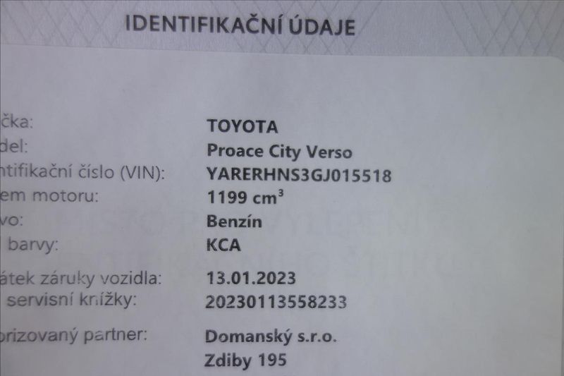 Toyota ProAce City Verso 1,2 T 96KW,ČR,1 MAJ.,7 MÍST. - fotka 46 z 50