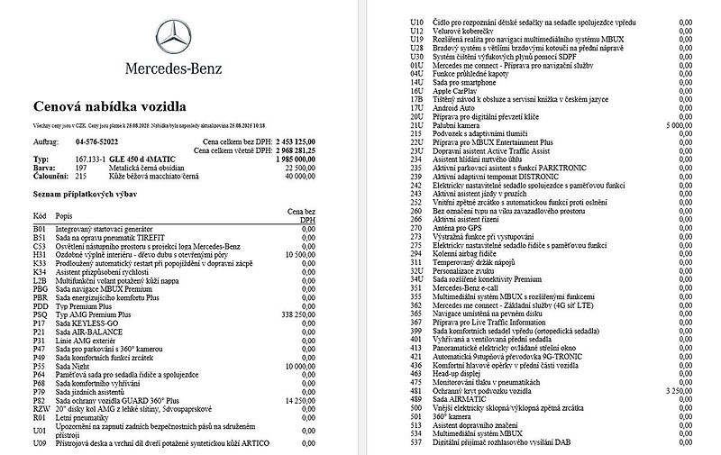 Mercedes-Benz GLE 450d 4M, 1.majitel - fotka 16 z 17