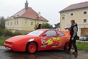 Z podzimního autosrazu v areálu Pivovaru Holanďan v Hlízově.