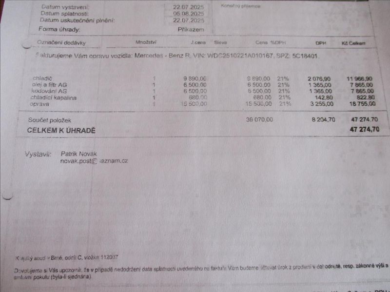 Mercedes-Benz Třídy R 3,0 320CDI, AMG, 4MATIC, DPH, - fotka 53 z 57