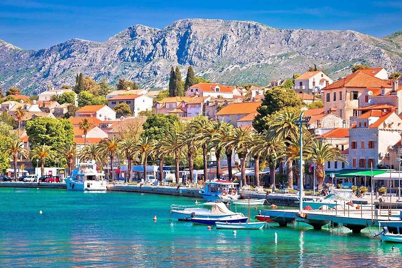 Cavtat má nádherné nábřeží lemované palmami. Říká se, že to tu vypadá jako v Saint Tropez.