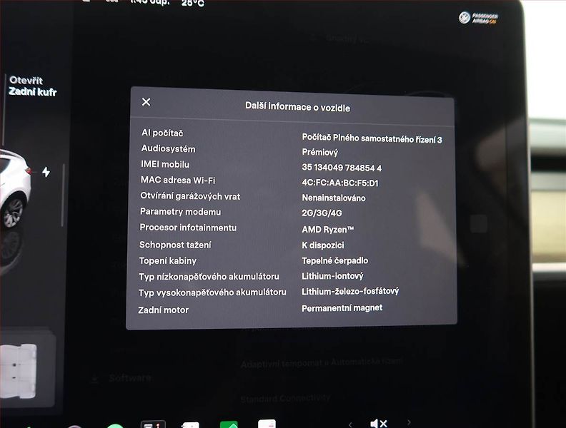 Tesla Model Y (2023) RWD LFP 60kWh, SoH 93% - fotka 28 z 31