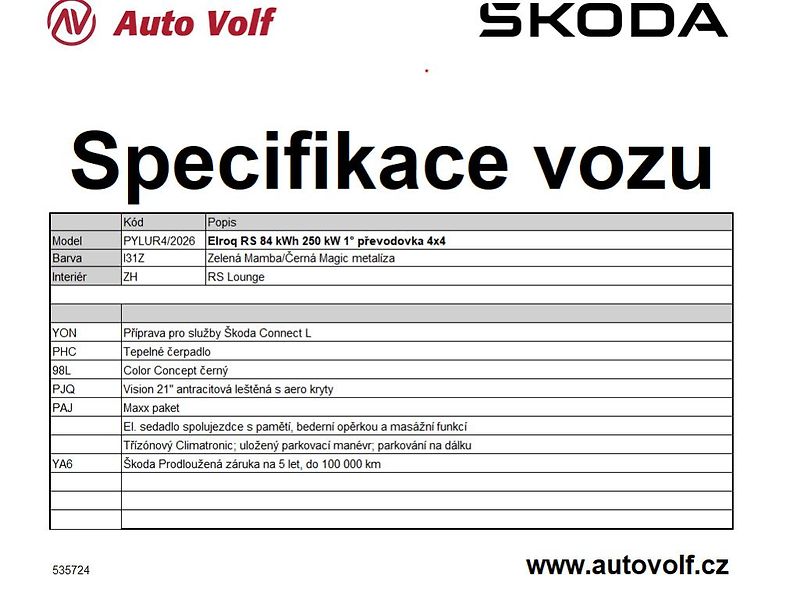 Škoda Elroq RS 84kWh 250kW - fotka 2 z 14
