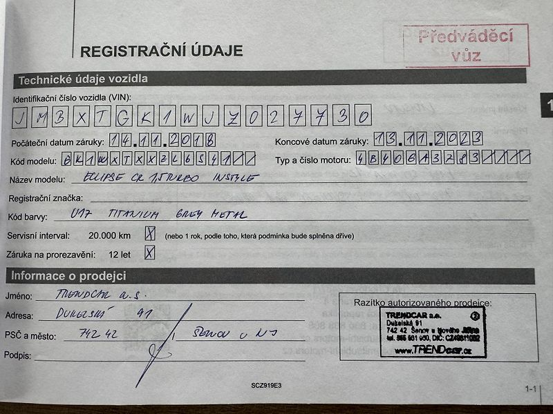 Mitsubishi Eclipse Cross 1,5T 4x4,INSTYLE,ČR,1.MAJ. - fotka 16 z 17