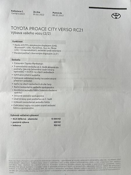 Toyota ProAce City Verso (2022) 1.2i96KW automat - fotka 25 z 26