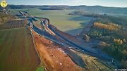 Staveniště dálnice D6 úseku Petrohrad - Lubenec. Foto: Jan Banán Svoboda
