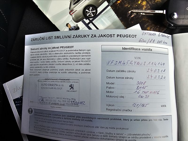 Peugeot 3008 1,6 GT Line  THP 165k EAT6 - fotka 36 z 44