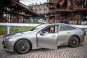 Prezentace vozidla Toyota Mirai, prvního auta na vodíkový pohon v ČR, které bude poprvé k vidění na Moravě, 19. srpna 2021 v Ostravě.