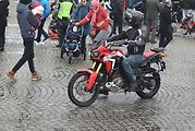 Tradiční Vánoční vyjížďka motorkářů zasněženým Krnovem na Štědrý den 24. 12. 2023
