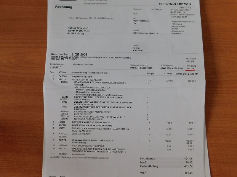 Škoda Octavia (2017) III KOMBI 1.4 TSI AUTOMAT - fotka 37 z 39