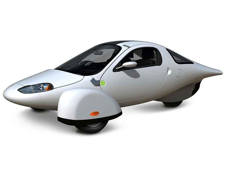 Studie upraveného designu elektromobilu Aptera 2e.