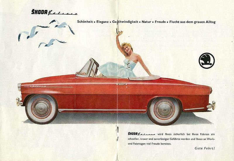 Škoda 450 s Miss USA 1957 Charlottou Sheffieldovou.