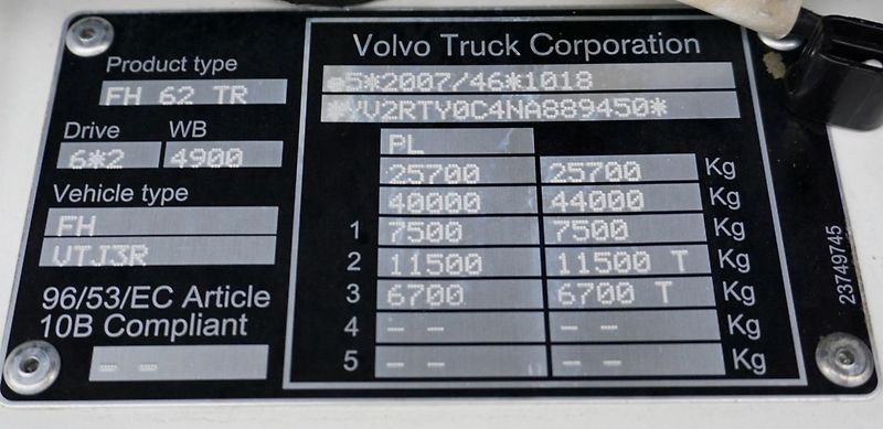 Volvo FH (2021) 460 6x2 průjezdní souprava  - fotka 10 z 10