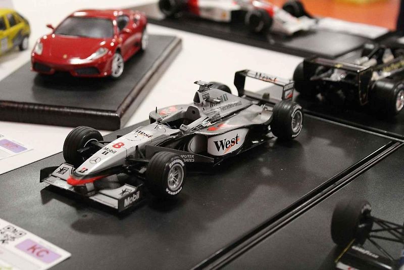 Vítězný model kategorie závodních vozů seniorů, Bugatti Type 35B Přemysla Bartoše. Se skutečným vozem si Eliška Junková dojela pro 5. místo při závodě Targa Florio 1928.