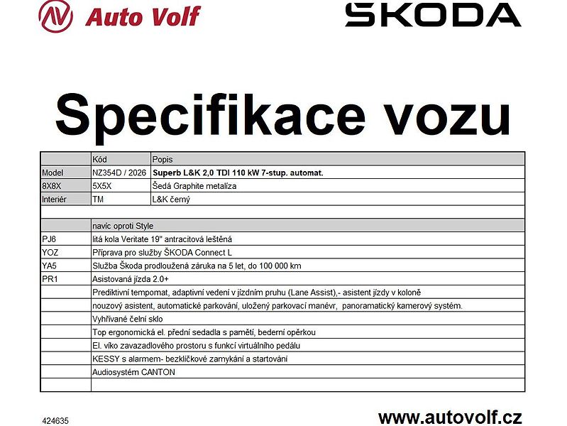 Škoda Superb L&K 2,0TDI 110kW - fotka 2 z 11