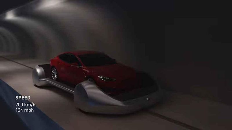 Představa automobilové dopravy budoucnosti podle Elona Muska.
