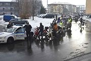 Tradiční Vánoční vyjížďka motorkářů zasněženým Krnovem na Štědrý den 24. 12. 2023