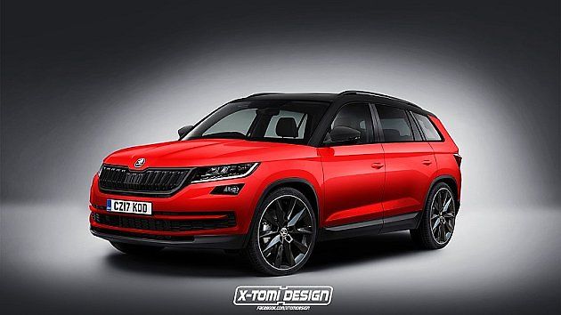 Představa Škody Kodiaq ve verzi Monte Carlo.