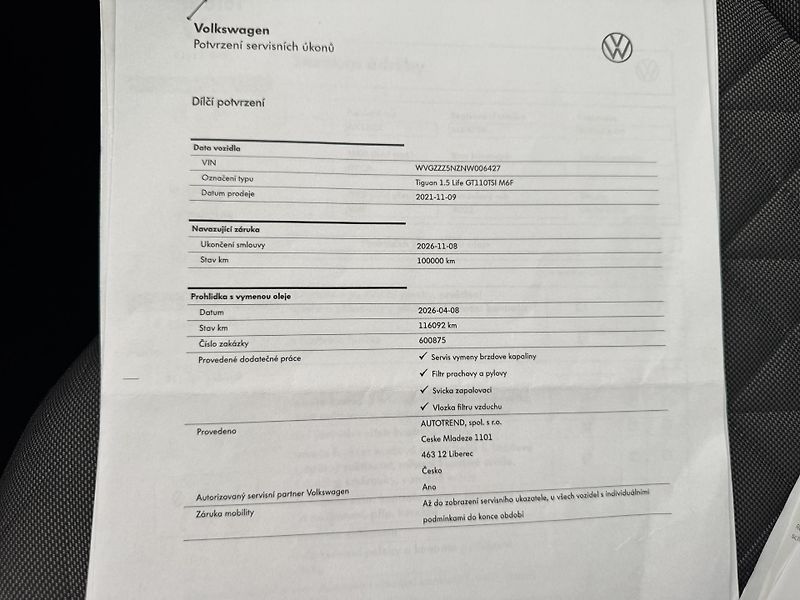 Volkswagen Tiguan 1.5Tsi*CZ*1-MAJ*LED*ACC* - fotka 42 z 46
