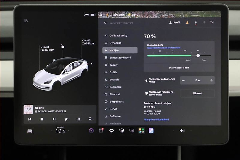 Tesla Model 3 (2020) Performance 78kWh, SoH 83% - fotka 17 z 20